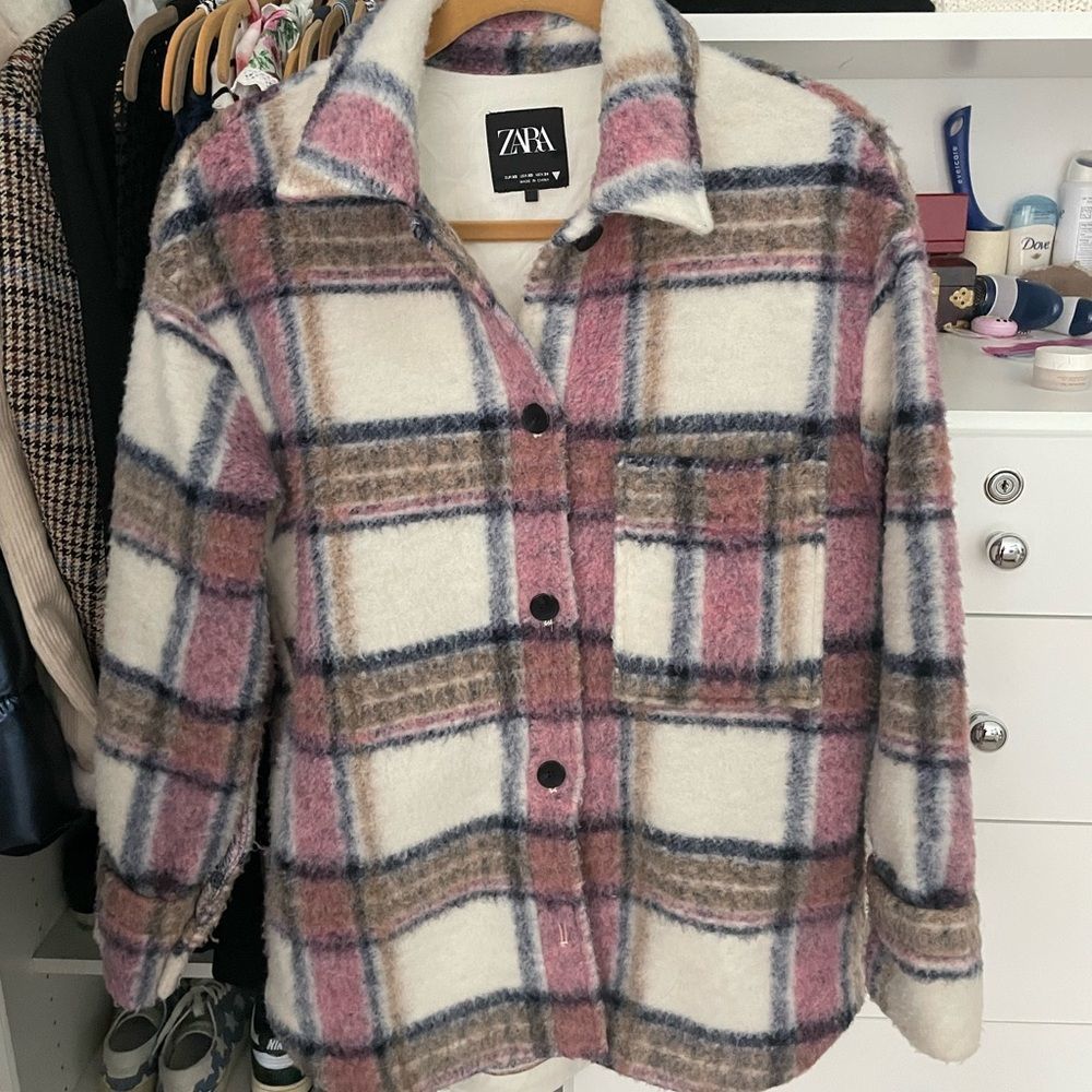 Women’s Zara Plaid Oversized Jacket